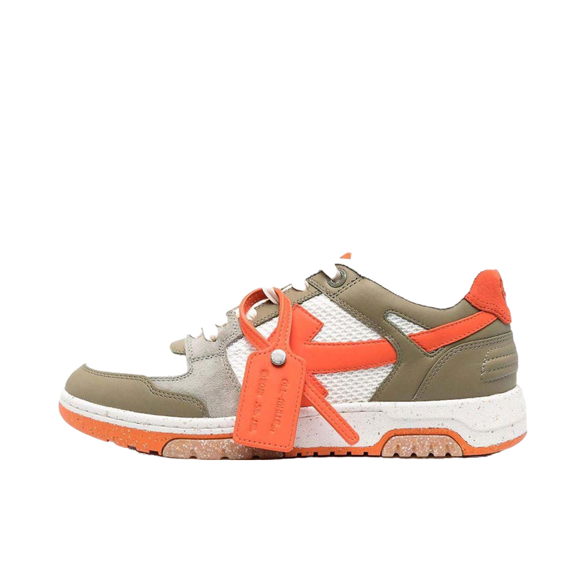 Tenisky a topánky Off-White Out Of Office Low Slim Military Bright Orange Zelené | OMIA243S23LEA0015622
