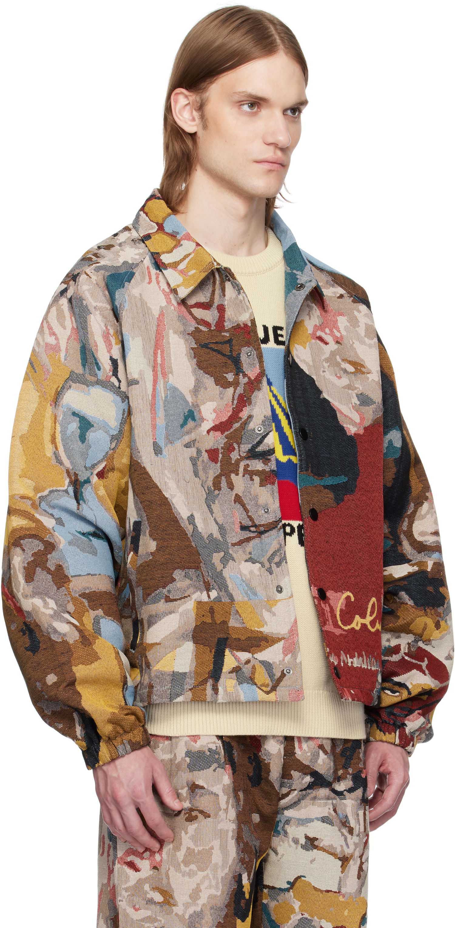 Bunda KidSuper KidSuper Jacquard Paintings Coach Jacket Rôznofarebný | SS25-OW-14, 1