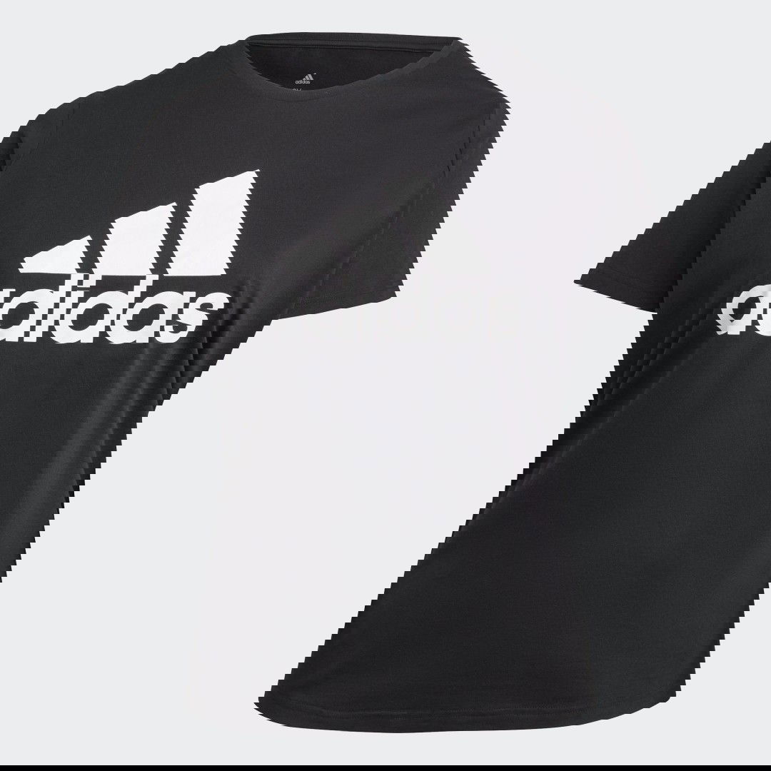 Tričko adidas Originals Essentials Logo Tee (plus size) Čierna | GS1378, 1