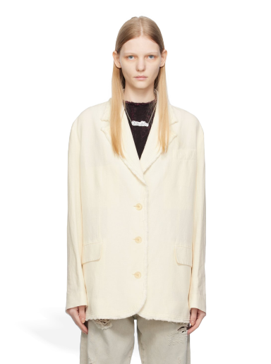 Kabáty Acne Studios Off-White Single-Breasted Blazer Béžová | AH0267-