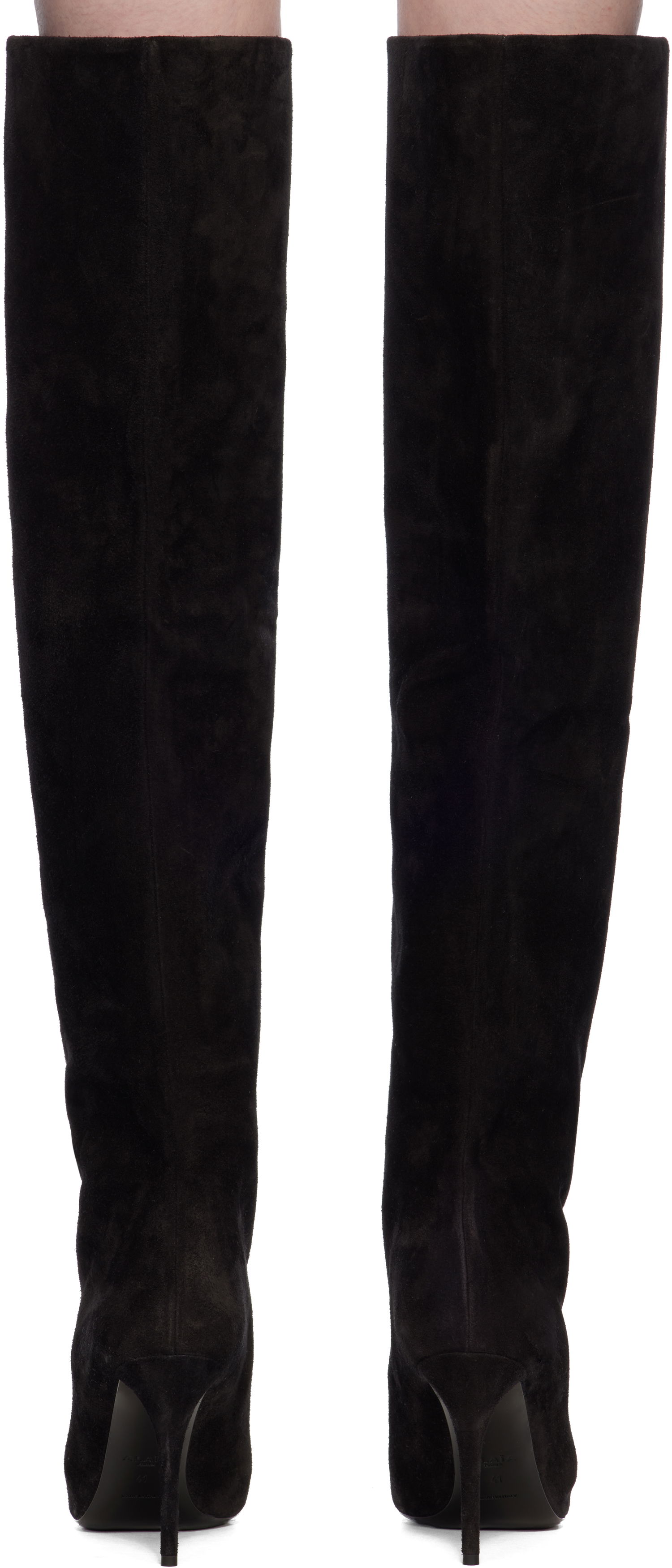 Starostlivosť o obuv Alaïa ALAÏA Suede Knee-High Boots Čierna | AA3O056CK177, 1