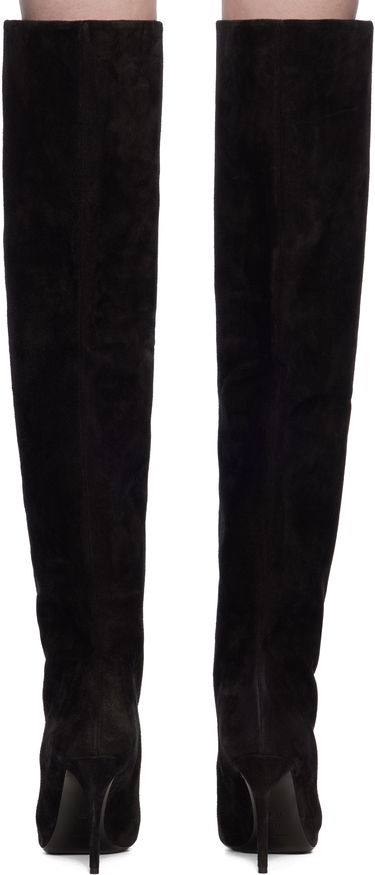 Starostlivosť o obuv Alaïa ALAÏA Suede Knee-High Boots Čierna | AA3O056CK177, 1