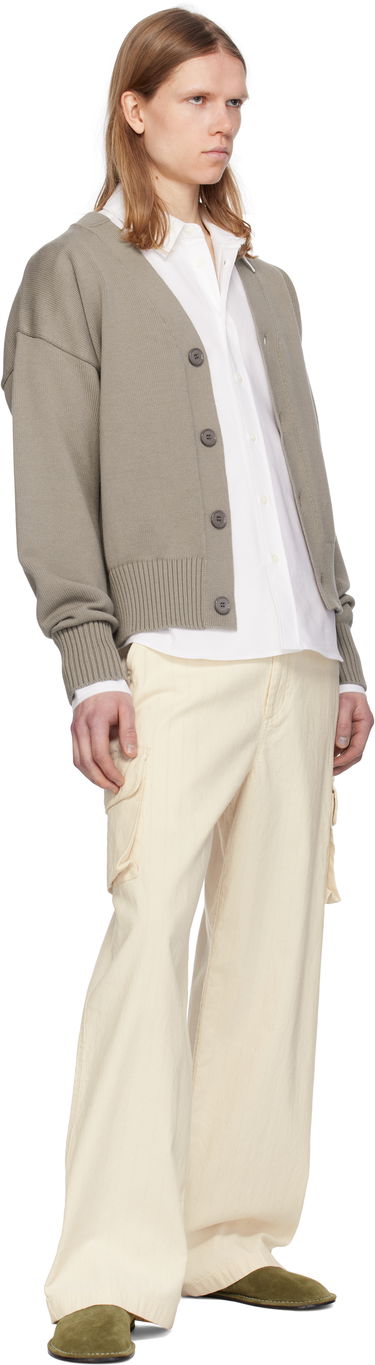 Sveter AMI AMI Paris Cotton Wool Embroidered Cardigan Zelené | HKC163.KN0063, 3