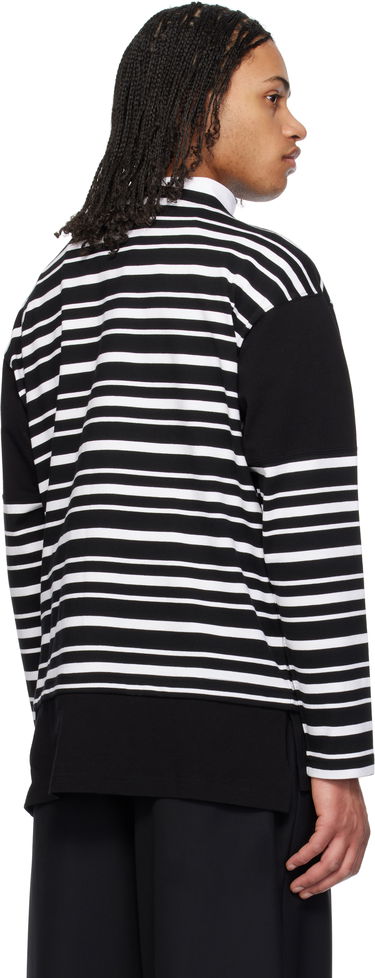 Sveter Comme des Garçons Comme des Garçons Homme Horizontal Stripes Long Sleeve T-Shirt Čierna | HO-T008-051, 2
