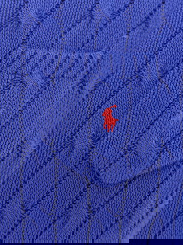 Sveter Polo by Ralph Lauren Women's Cable-Knit Cotton Sweater with Pocket by Polo Ralph Lauren Modrá | 211895379013, 2
