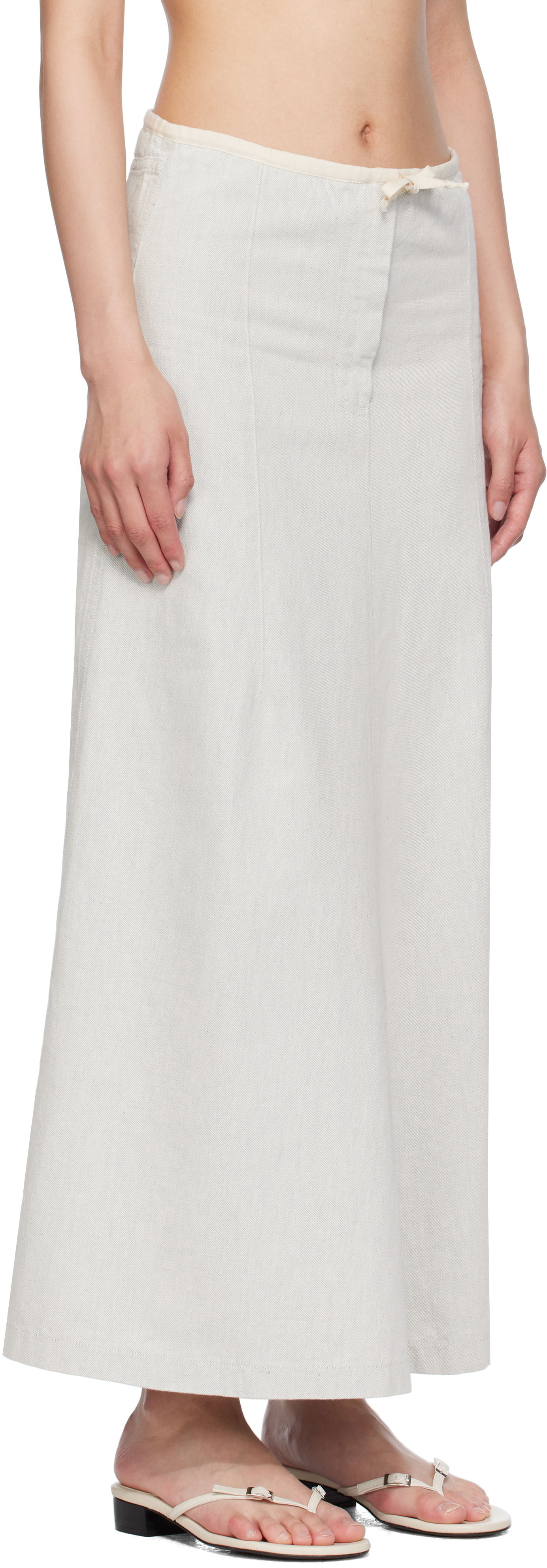Sukňa Baserange Baserange Arthur Denim Maxi Skirt Biela | SKAR-DE-SU25, 1