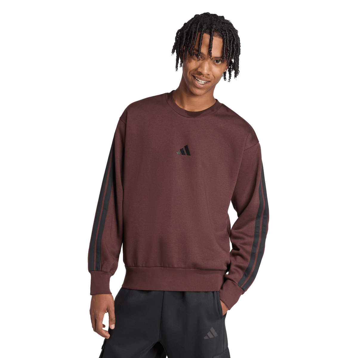 Mikina adidas Originals 3-Stripes Fleece Sweatshirt Hnedá | JX0742, 0