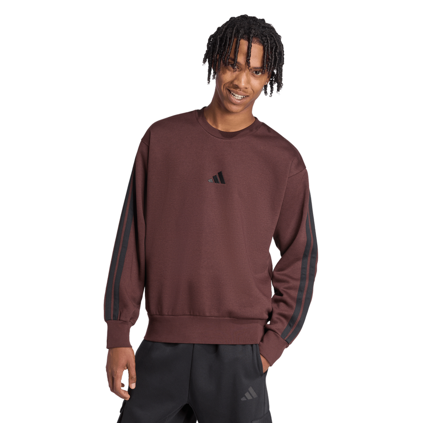 Mikina adidas Originals 3-Stripes Fleece Sweatshirt Hnedá | JX0742