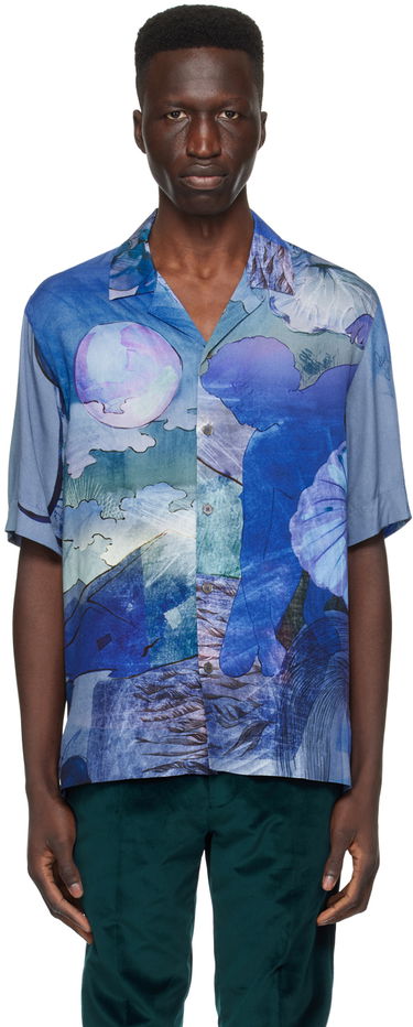 Košeľa Paul Smith Paul Smith Graphic Print Shirt Modrá | M1R-905U-M02250-47, 0