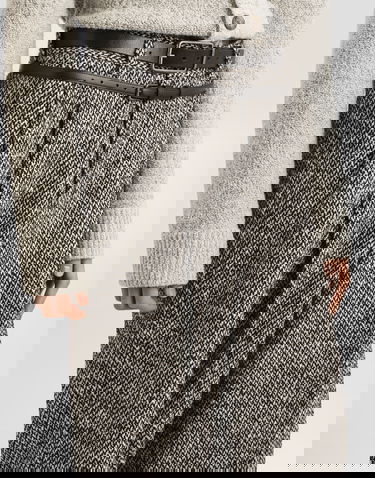 Nohavice Dolce & Gabbana Dolce & Gabbana Wool Blend Dotted Cuffed Trousers Béžová | GP16OTFMZAJS8030, 3