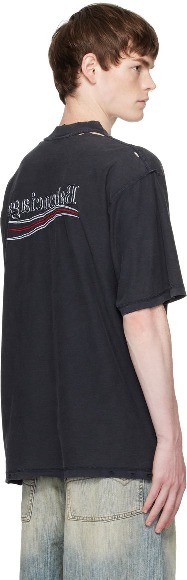 Tričko Balenciaga Balenciaga Political Campaign Inside-Out T-Shirt Čierna | 830247TSVF39668, 2