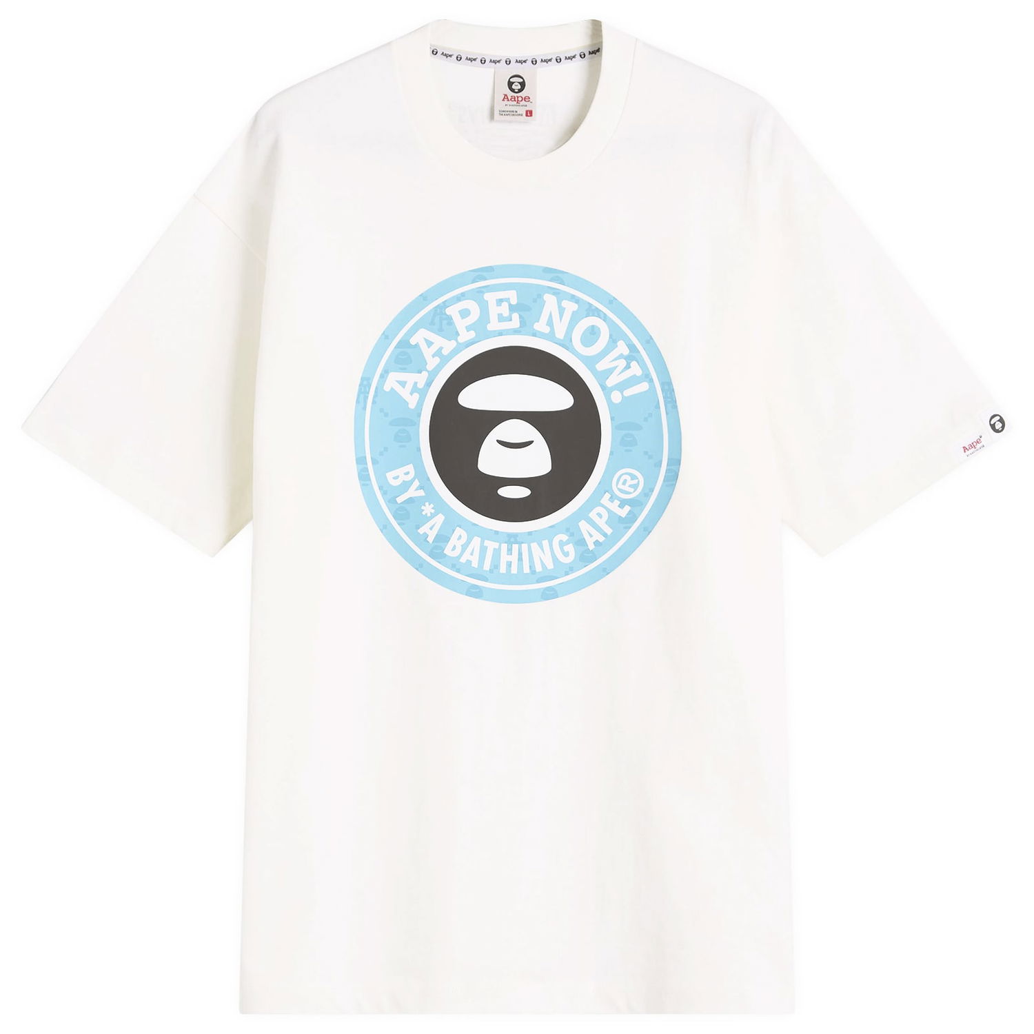Tričko AAPE by A Bathing Ape AAPE Stamp T-Shirt, Size Large Biela | AAPTEM1638XX-IVO, 0