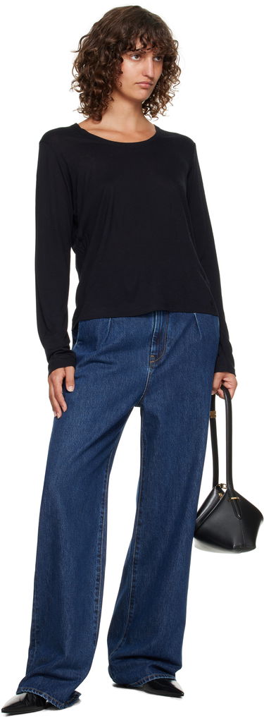 Džínsy Loulou de Saison Loulou de Saison Attu Pleated Jeans Modrá | ATTU LDS, 3