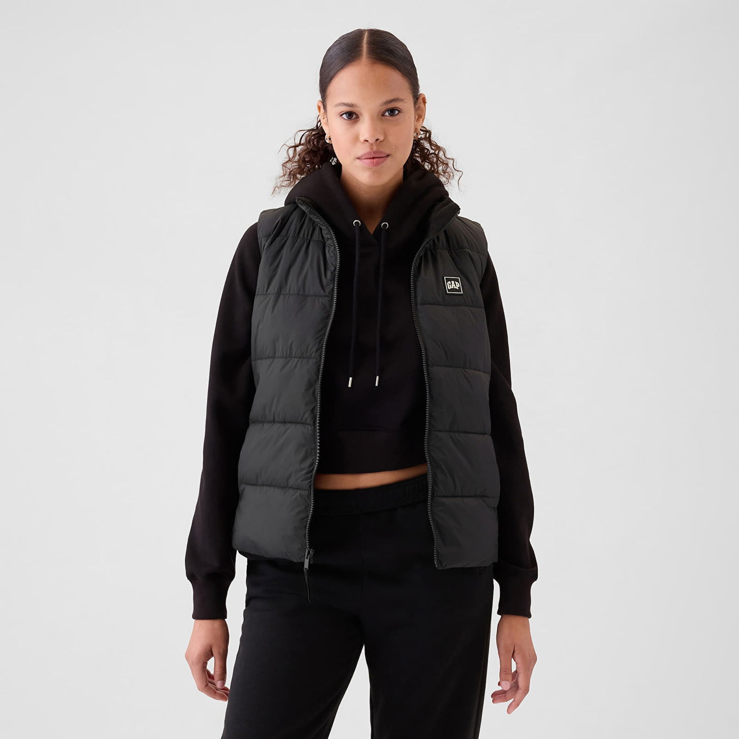 Vesta GAP Logo Puffer Vest Black XS Čierna | 498413-03, 0