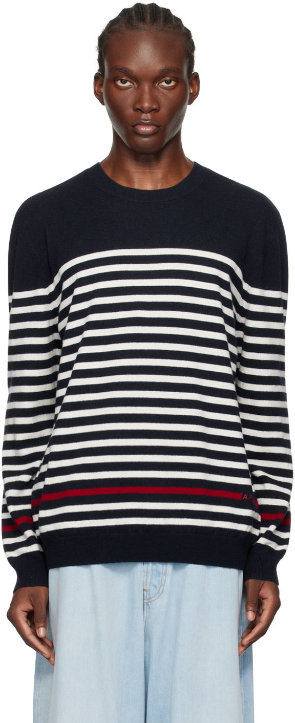 Navy & White Bobby Sweater