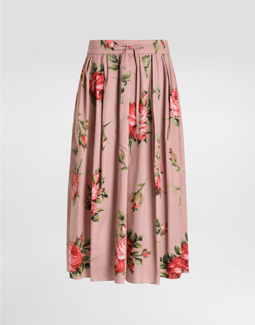 Sukňa Dolce & Gabbana Dolce & Gabbana Rose Bouquet-print Midi Skirt Rôznofarebný | F4DC7THS5UTHF5ZN