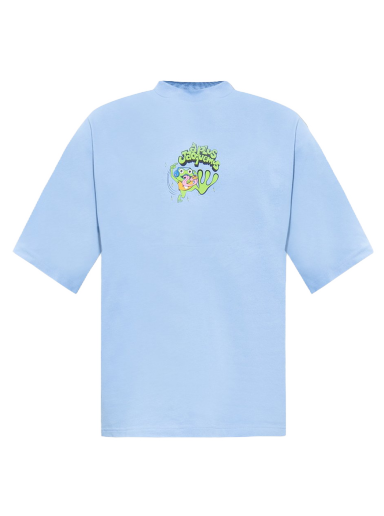 Tričko Jacquemus Le TGrenouille Frog Print Modrá | 226JS068-2099-3BX