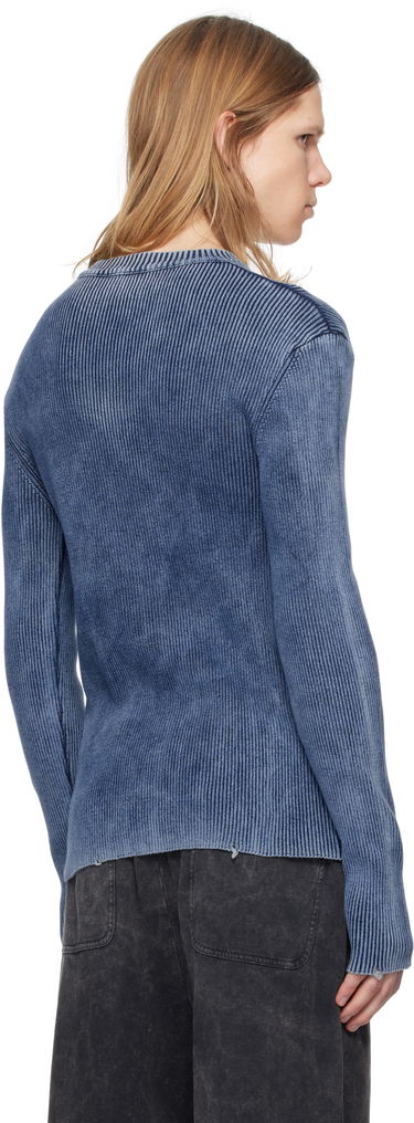 Sveter Diesel Diesel K-Darin-D Cutout Ribbed Sweater Modrá | A17512-0ANAH-8AT, 2
