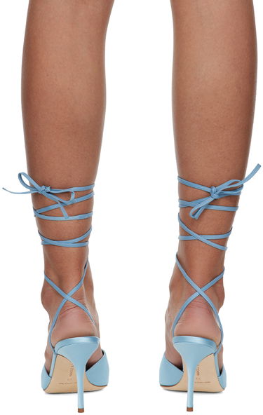 Doplnky Manolo Blahnik Manolo Blahnik Lenole Pop Fabio Satin Heels Modrá | 423-1722, 1