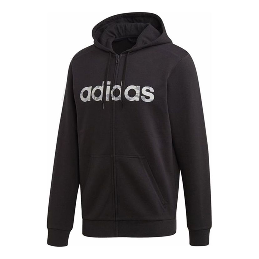 Mikina adidas Originals Athleisure Camo Logo Full-Zip Hoodie Čierna | EI9736