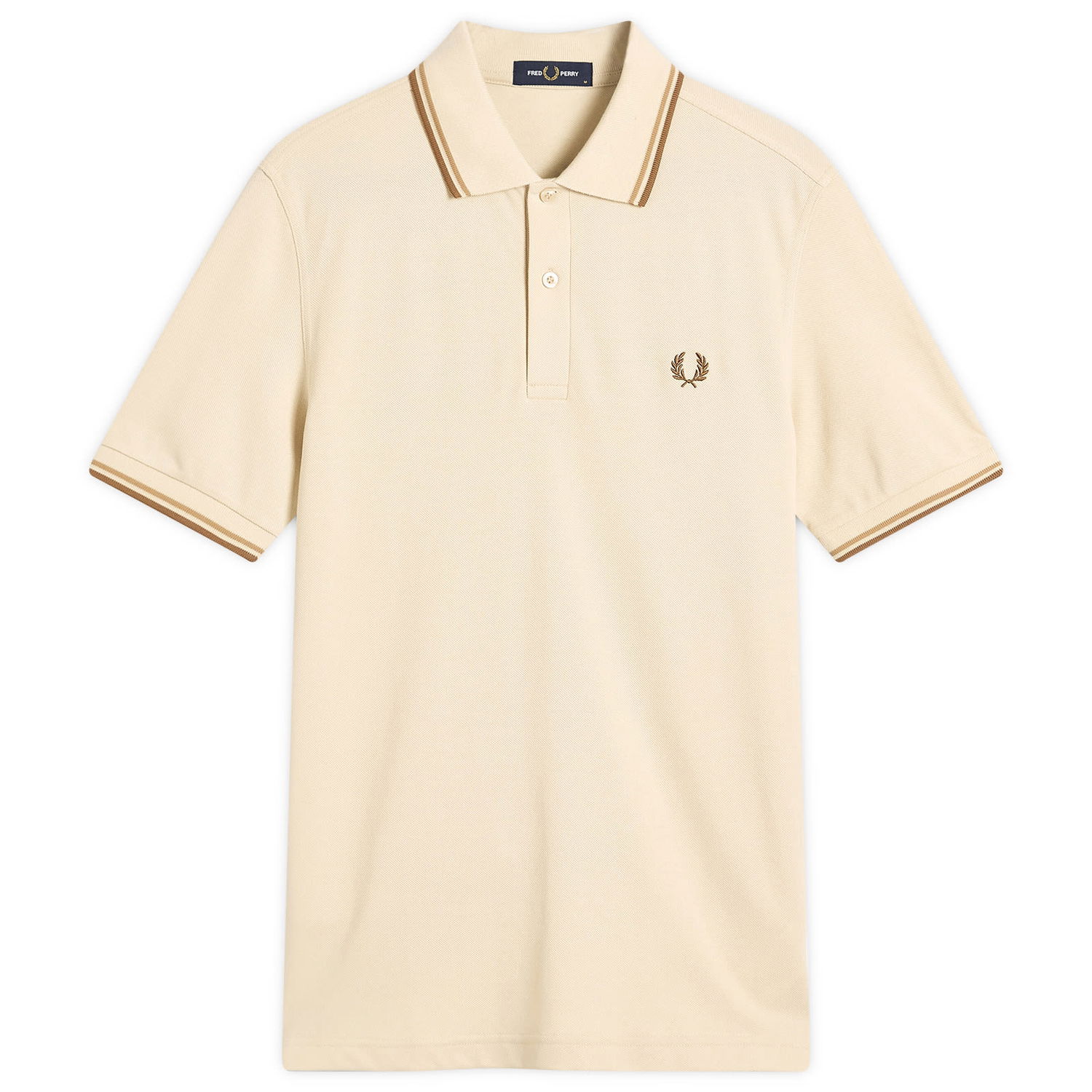 Polo tričko Fred Perry Fred Perry Twin Tipped Polo Shirt, Size Large Béžová | M3600-Z53, 1