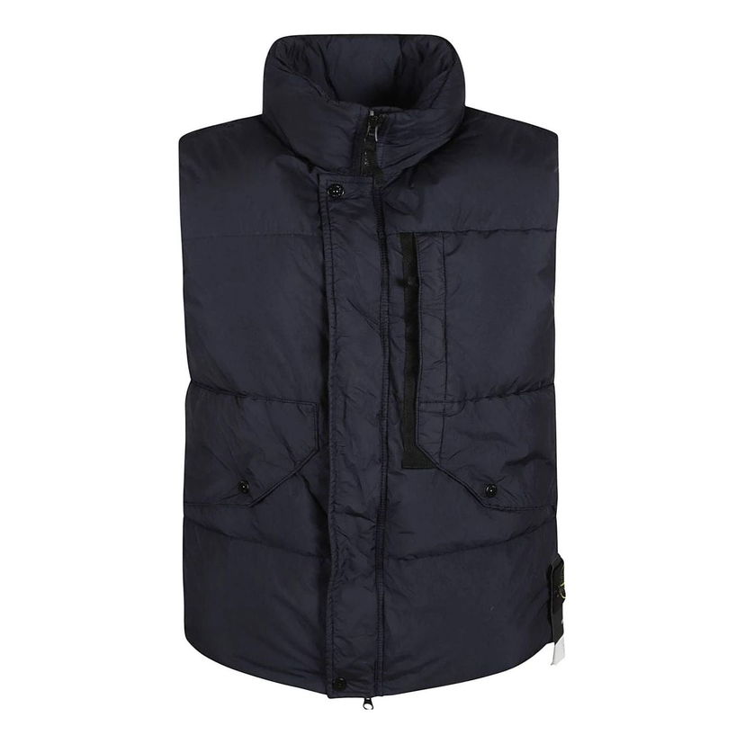 Vesta Stone Island Logo Patch High-neck Padded Vest Modrá | 7915G0423-V0020
