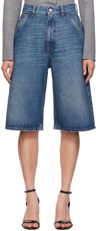 Šortky Coperni Knee-Length Denim Shorts Modrá | COPP86252, 0