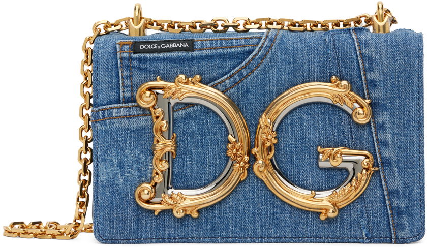 Blue Patchwork Denim Bag