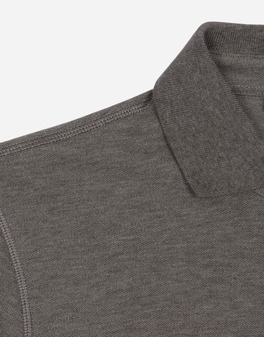 Polo tričko Dolce & Gabbana Cotton Piqué Polo-shirt With Branded Tag Šedá | G8PL4TG7F2HS8291, 3