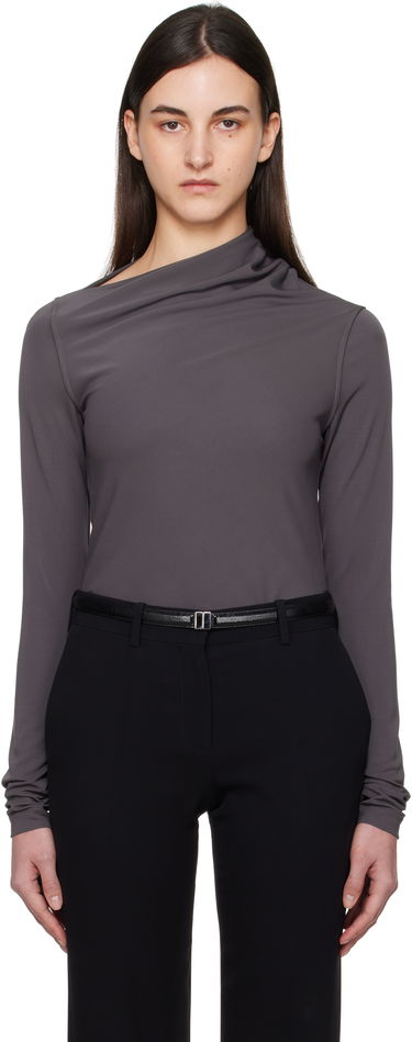 Tričko TOTEME TOTEME Draped Jersey T-Shirt Šedá | 251-WRT4462-FB0162, 0