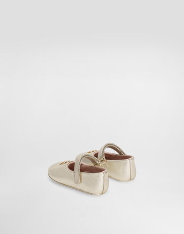 Tenisky a topánky Dolce & Gabbana Dolce & Gabbana Laminated Nappa Leather Newborn Ballet Flats Metalická | DK0161AJ13380988, 2