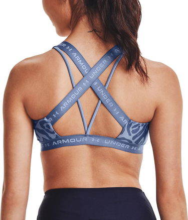 Podprsenka Under Armour Crossback Low Print Sports Bra Modrá | 1363240-470, 1