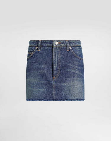 Sukňa Dolce & Gabbana Dolce & Gabbana Frayed Hem Denim Mini Skirt Modrá | F4C2TDG8MR2S9001, 0