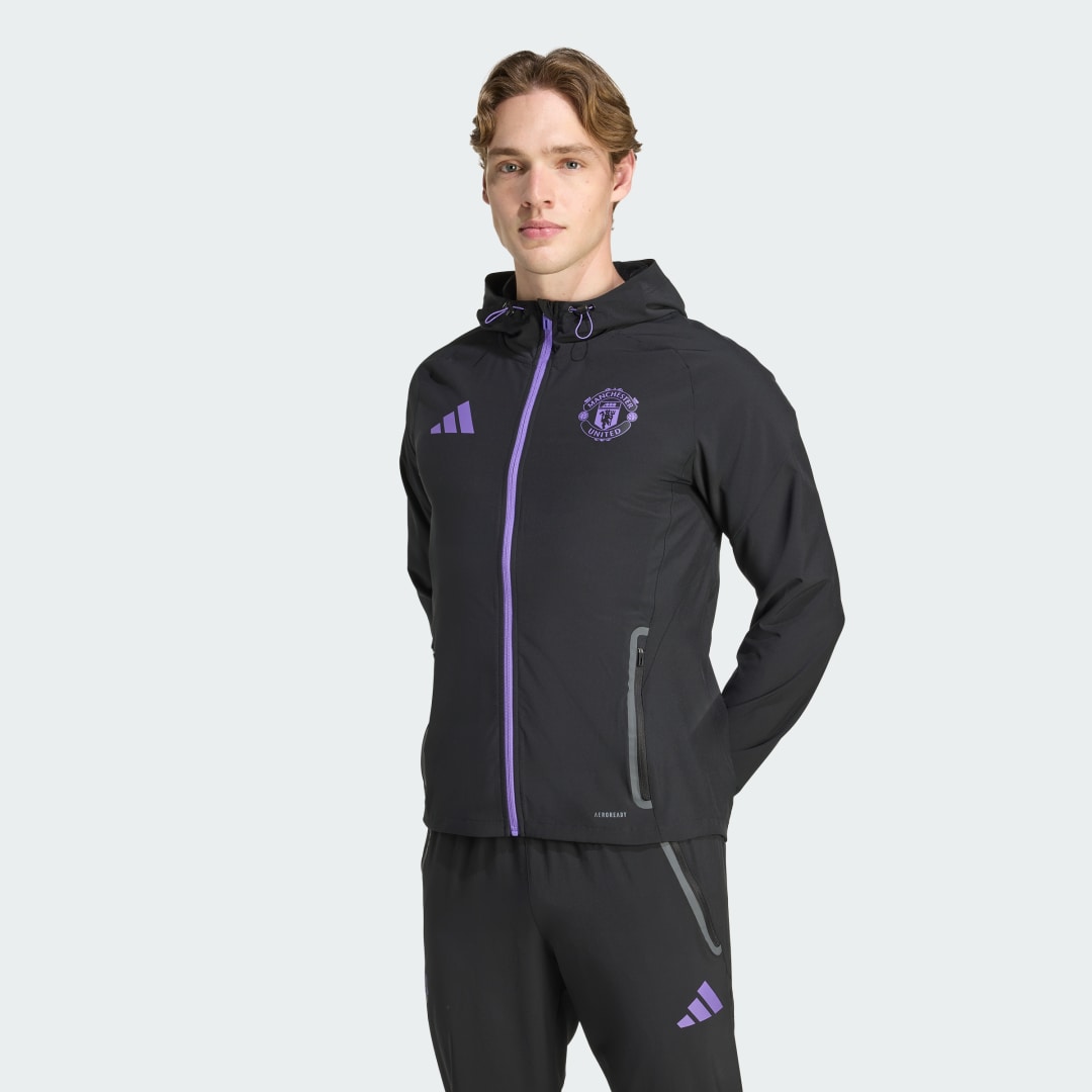 Nohavice adidas Performance Manchester United Tiro 25 Competition Vis Travel Pants Čierna | JV5351, 0