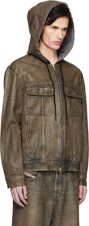 Bunda Diesel Hooded Denim Jacket Hnedá | A14260-0CBDM-5EV, 1