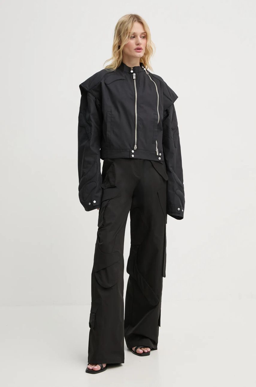 Cargo nohavice HELIOT EMIL High Waist Cargo Pants Čierna | HE.W.10.113.BLK01, 1