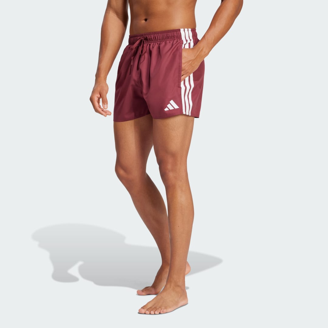 Plavky adidas Performance 3-Stripes Swim Shorts 3-Inch Červená | JL5572, 0