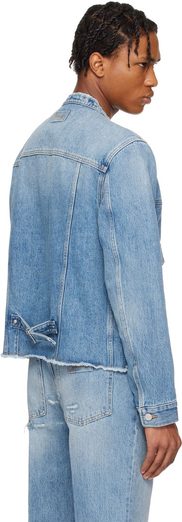 Bunda Givenchy Givenchy Reworked Biker Denim Jacket Modrá | BM01BE5YCH415, 2