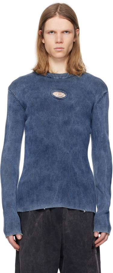Sveter Diesel Diesel K-Darin-D Cutout Ribbed Sweater Modrá | A17512-0ANAH-8AT, 0