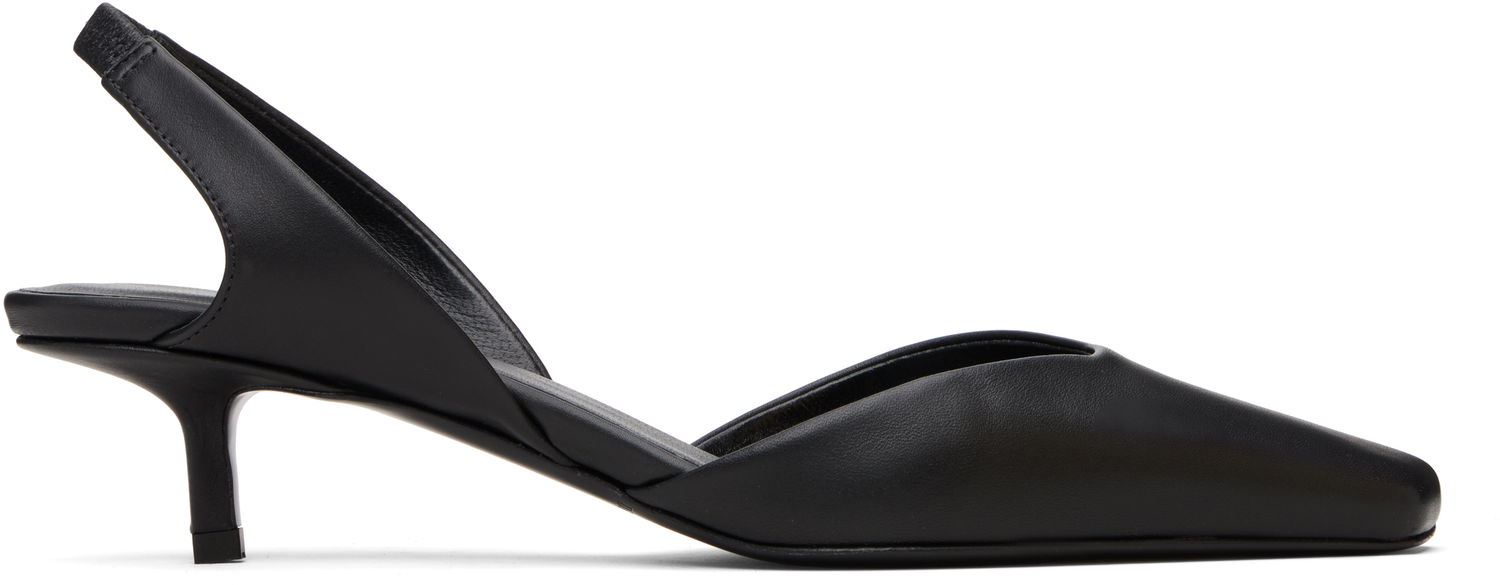 Starostlivosť o obuv Loulou de Saison Loulou de Saison Akila LDS Leather Slingback Heels Čierna | AKILA LDS, 0