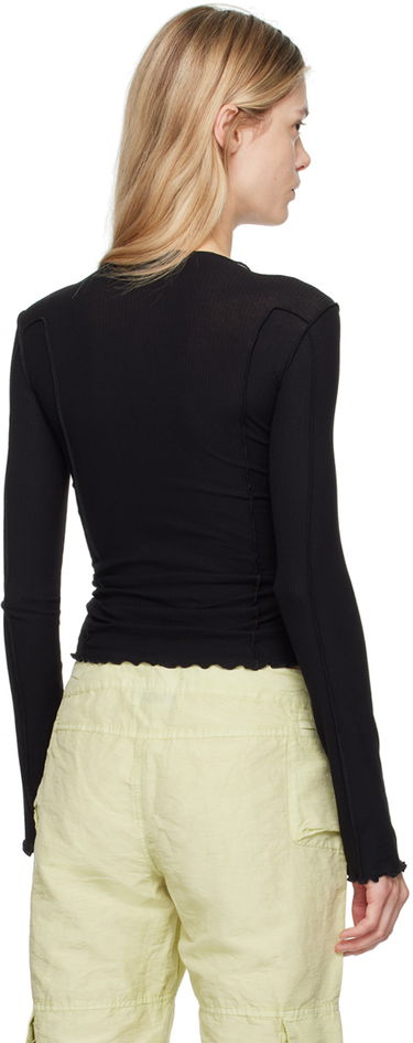 Tričko Baserange Long Sleeve Lettuce Edge T-Shirt Čierna | TTML-RB-000, 2