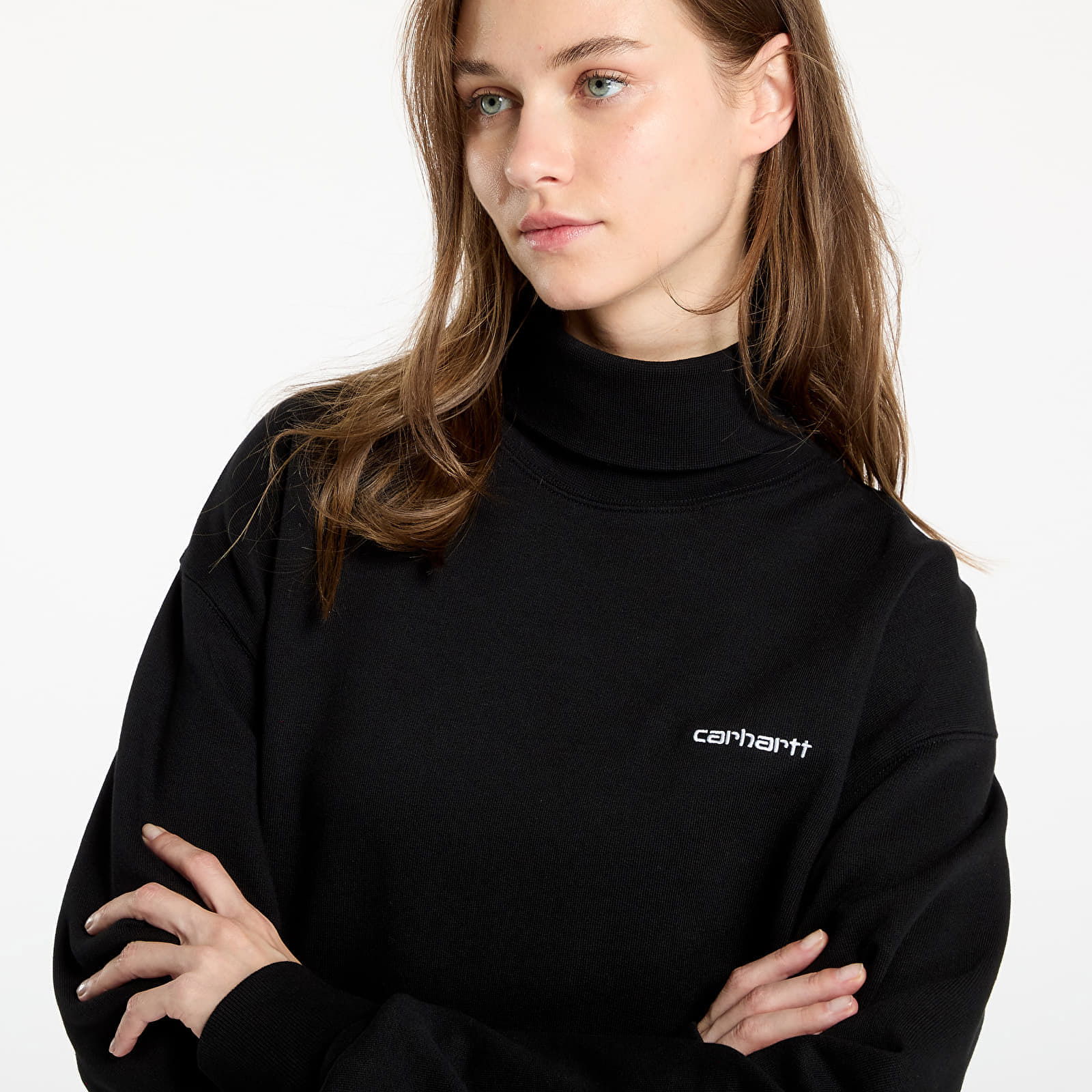 Script Mockneck Sweat UNISEX Black