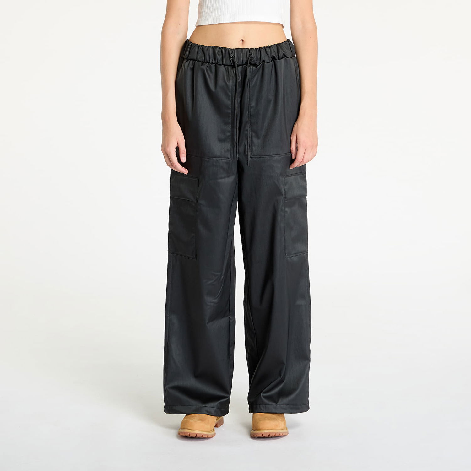 Nohavice Rains Pants Cargo Rain Pants Wide W3 Čierna | 18990 84 Black Grain, 0