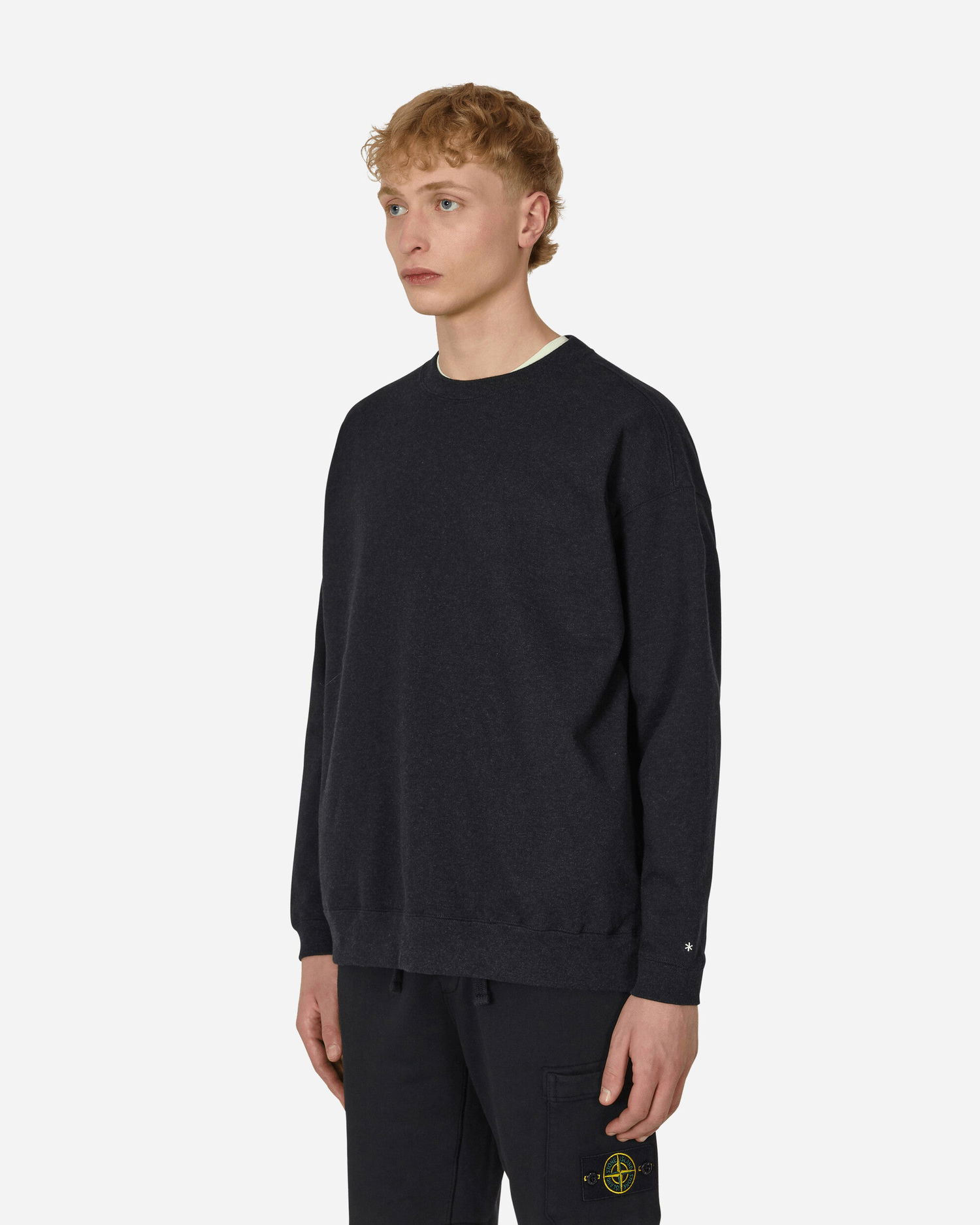 Mikina Snow Peak Recycled Cotton Crew Neck Sweat Čierna | SW-22SU401-BK, 1