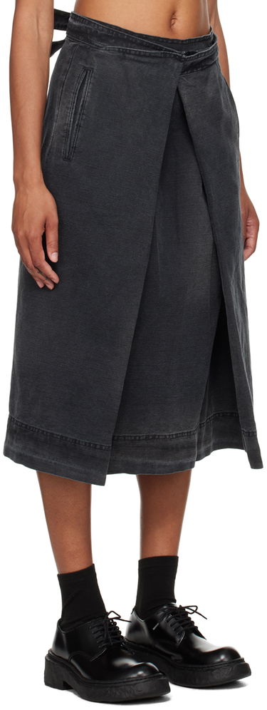 Sukňa YMC YMC George Midi Wrap Skirt Čierna | Q3WAA, 1