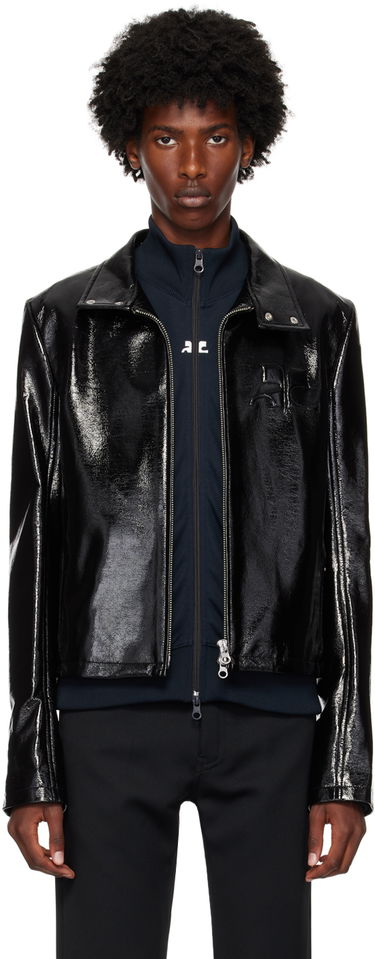 Bunda Courrèges Vinyl Biker Jacket Čierna | 324CBL195VY0014, 0