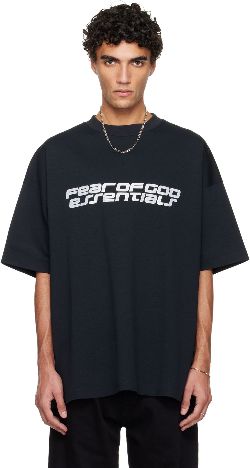 Tričko Fear of God ESSENTIALS Holiday Ponte 90s T-shirt Čierna | 125HO254501F