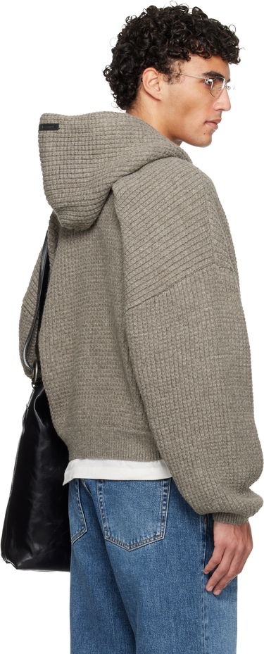 Mikina Fear of God ESSENTIALS Holiday Heavy Waffle 90s Hoodie Šedá | 192HO254362F, 2