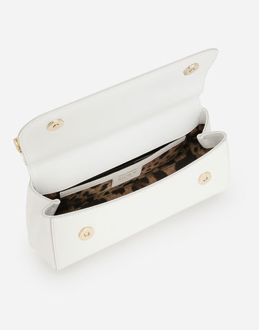 Kabelka Dolce & Gabbana Elongated White Leather Handbag Biela | BB7652A103780002, 3