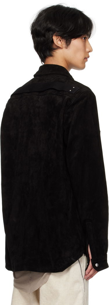 Bunda Rick Owens Rick Owens Concordians Suede Overshirt Čierna | RU02E1744 LCS, 2